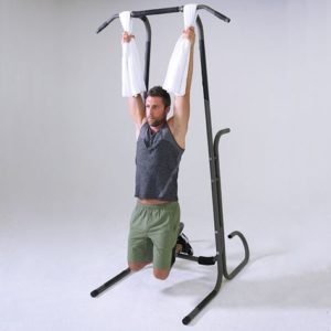 colgando con toallas