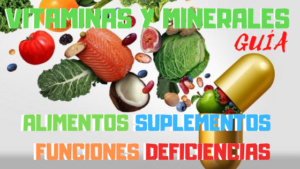 Vitaminas y Minerales Alimentos Suplementos Funciones Deficiencias